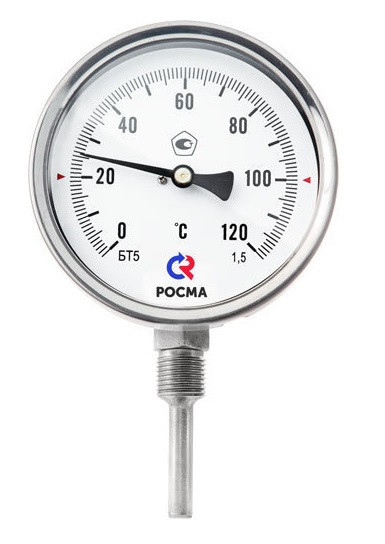 Коррозионностойкий термометр с радиальным присоединением БТ-52.220 0 120 L=64 - фото 1 - id-p61944387