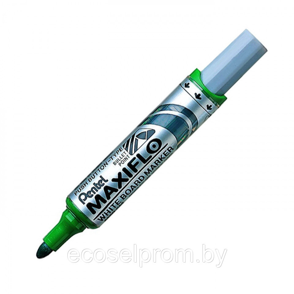 Маркер для доски Pentel "Maxiflo"/зеленый