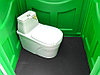 Туалетная кабина Евростандарт с ровным полом Дачный (Синий, Зеленый) (Bb), фото 3