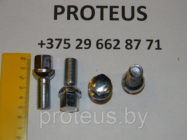 Болт колесный. Длина резьбы:28mm. Общая длина:54mm. M14x1.5 - фото 2 - id-p2459450