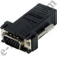 Удлинитель VGA по витой паре Extender Espada EVGAM to RJ45F (VGA 15M- RJ45F, до 20м), 1шт, КНР