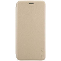 Полиуретановый чехол книга Nillkin Sparkle Leather Case Gold для Asus ZenFone 3S Max ZC521TL