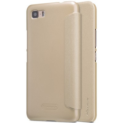 Полиуретановый чехол книга Nillkin Sparkle Leather Case Gold для Asus ZenFone 3S Max ZC521TL - фото 3 - id-p61999757