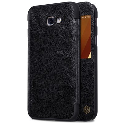 Кожаный чехол Nillkin Qin Leather Case Black для Samsung A320F Galaxy A3 (2017) - фото 3 - id-p61999763