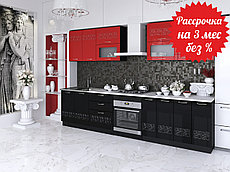 Кухня Артем-Мебель Адель Эллада, красно-черная
