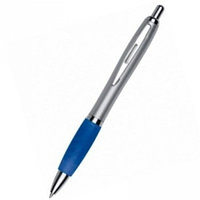 Ручка шариковая автоматическая Easy Gifts "St.Peterburg" серебро/синий