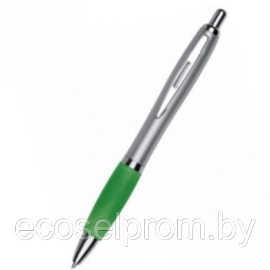 Ручка шариковая автоматическая Easy Gifts "St.Peterburg" серебро/зеленый