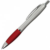Ручка шариковая автоматическая Easy Gifts "St.Peterburg" серебро/бордовый
