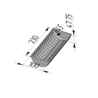 Форма хлебная  литая "Тостерная" волнистая одиночная