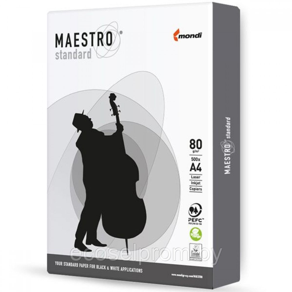 Бумага Maestro Standart формат А4, плотность 80гр/м2, 500л