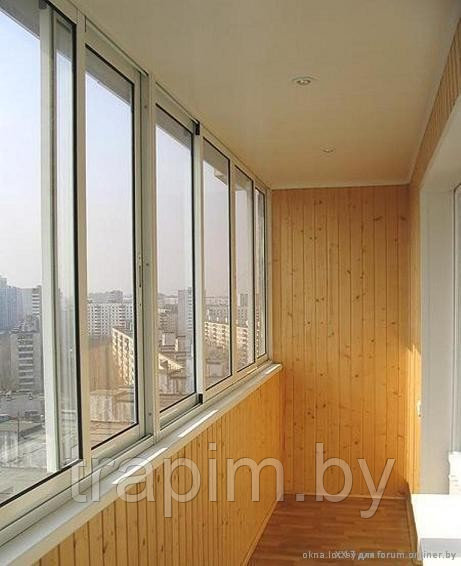 Раздвижные балконные рамы из алюминия - фото 1 - id-p2547710