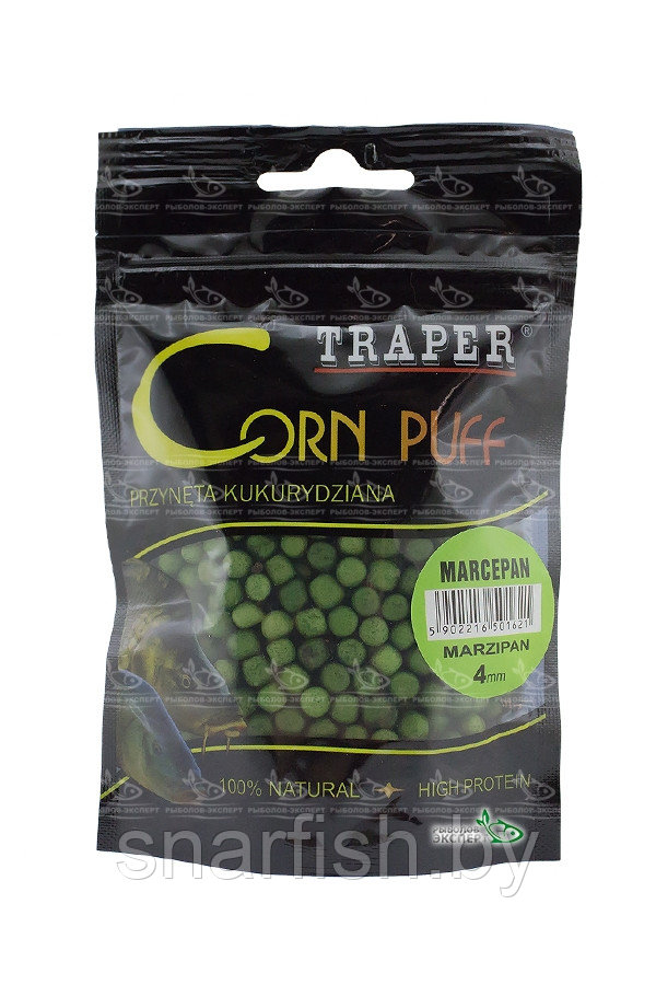 Плавающая кукуруза Traper Corn Puff D-4mm. Марципан 20гр.