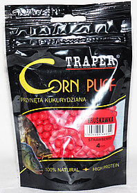Плавающая кукуруза Traper Corn Puff D-4mm. Клубника 20гр.