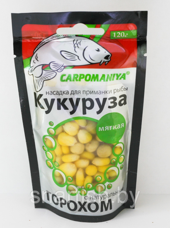 Насадка кукуруза "Carpomaniya" с нат. горохом, мягкая 120 гр.