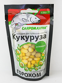 Насадка кукуруза "Carpomaniya" с нат. горохом, мягкая 120 гр.