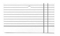 Каталожная карточка линованная 75х120/1+1/120