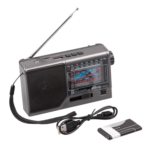 Радиоприёмник Ritmix RPR-151 (FM/AM/SW, USB, MicroSD, аккумулятор)