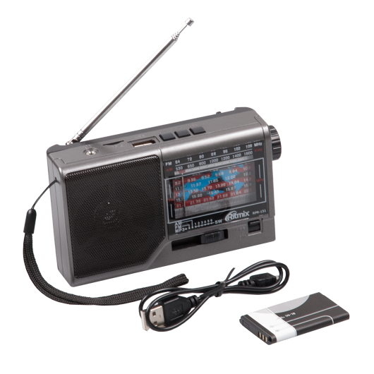 Радиоприёмник Ritmix RPR-151M (FM/AM/SW, USB, MicroSD, аккумулятор, сеть 220В) - фото 6 - id-p62033959