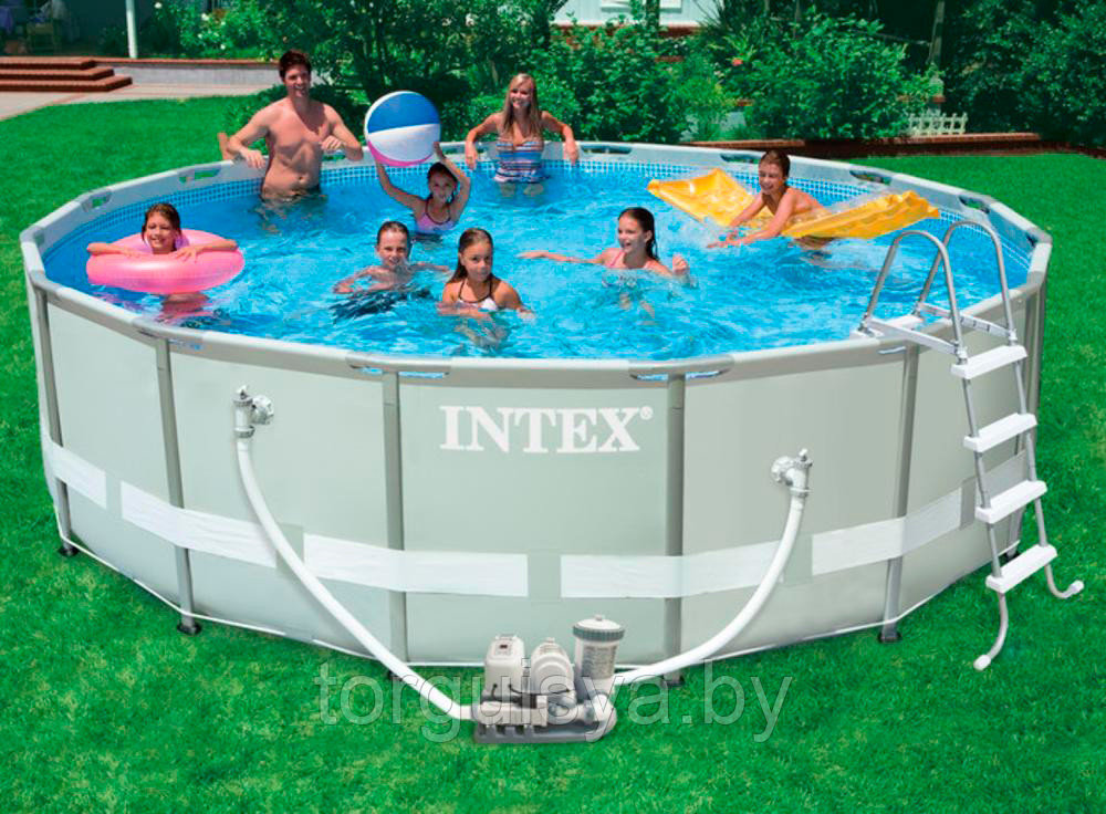 Каркасный бассейн Intex Ultra Frame 28310NP 427х107 см + фильтр-насос, лестница, подстилка, покрывало