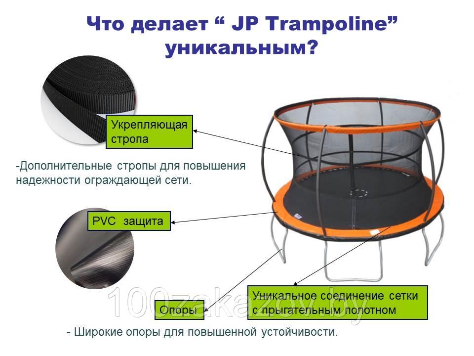 Батут с внутренней сеткой JP14 Trampoline (14Ft/427мм) - фото 4 - id-p62038863