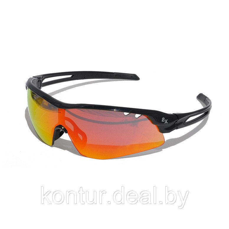 Очки солнцезащитные 2K S-15002-G (чёрный глянец / оранжевые revo) - фото 1 - id-p62038880