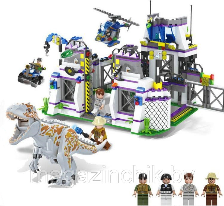Конструктор Мир Юрского Периода 8000,  856 дет., аналог Лего Lego Jurassic world