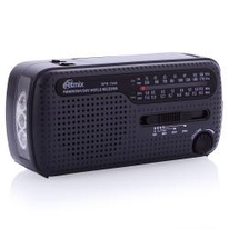 Карманный радиоприёмник Ritmix RPR-7040 (FM/AM/SW, динамо-машина, аккумулятор, солнечная батарея, сеть 220В)