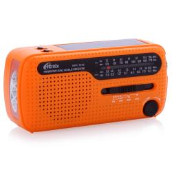 Карманный радиоприёмник Ritmix RPR-7040 (FM/AM/SW, динамо-машина, аккумулятор, солнечная батарея, сеть 220В) - фото 1 - id-p10899502