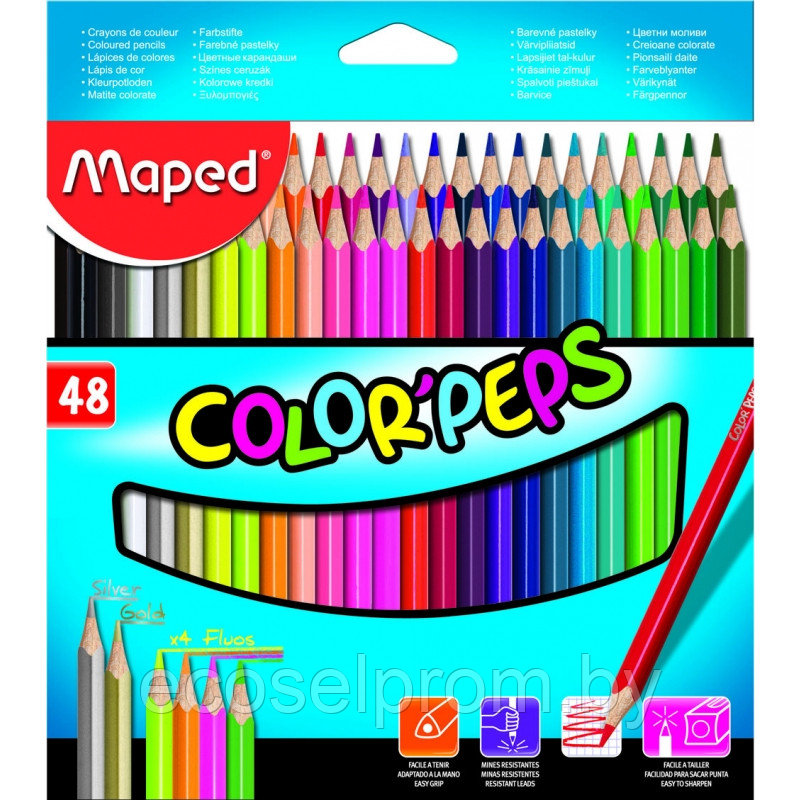 Цветные карандаши Maped "Color Peps" 48