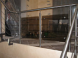 Ограждение из нержавеющей стали со стеклом ОНС-5, фото 4