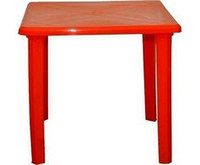 Стол пластиковый квадратный 80*80, (красный)