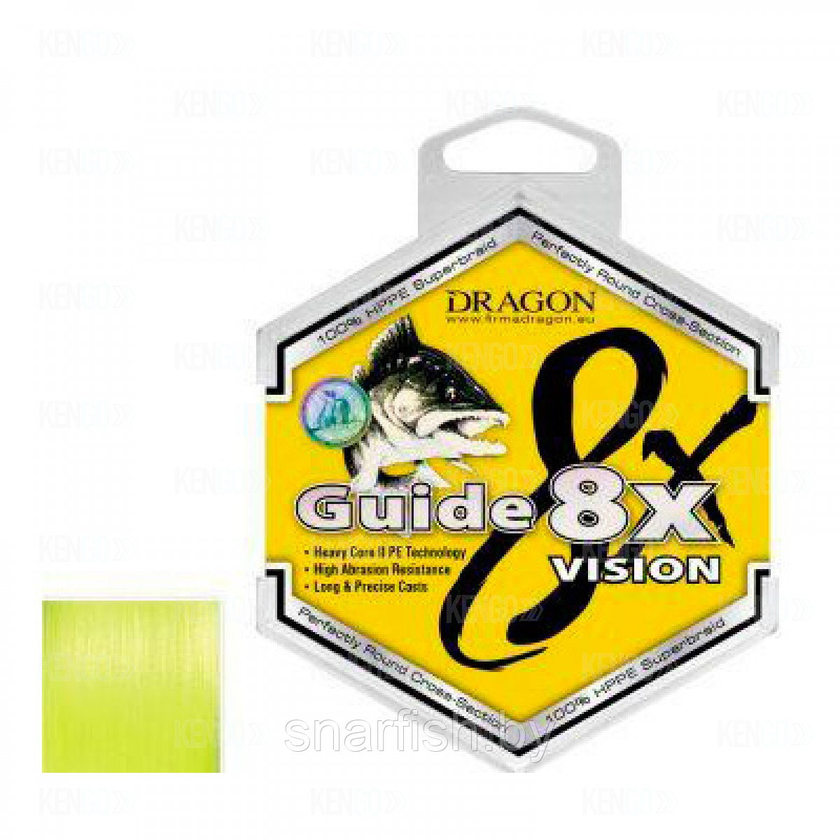 Леска плетеная Dragon Guid 8X Vision 0,10mm, 8,2kg - фото 1 - id-p62250093