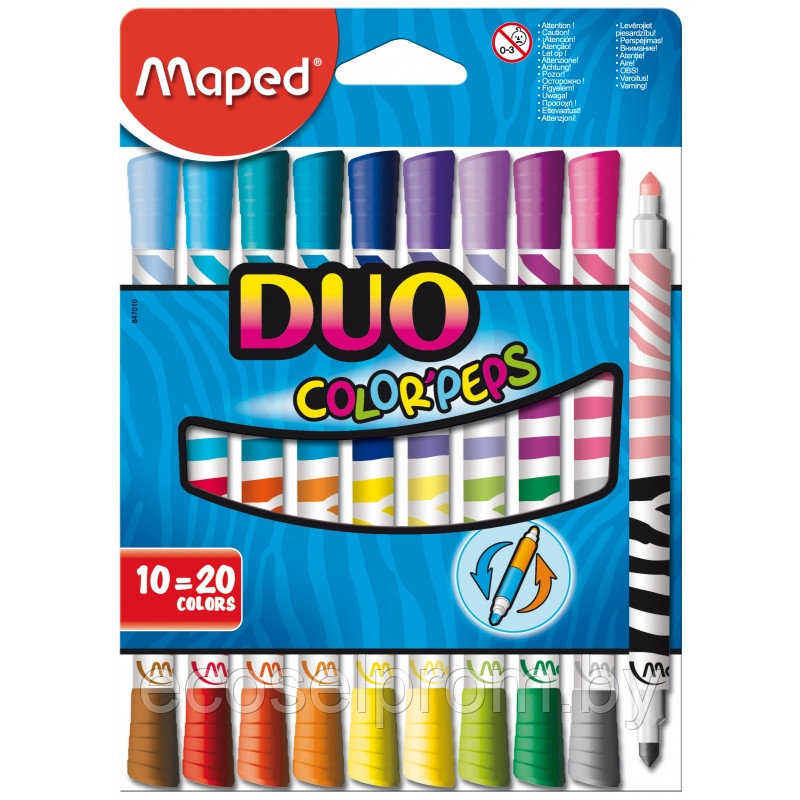 Фломастеры двухсторонние Maped Duo - фото 1 - id-p62250111