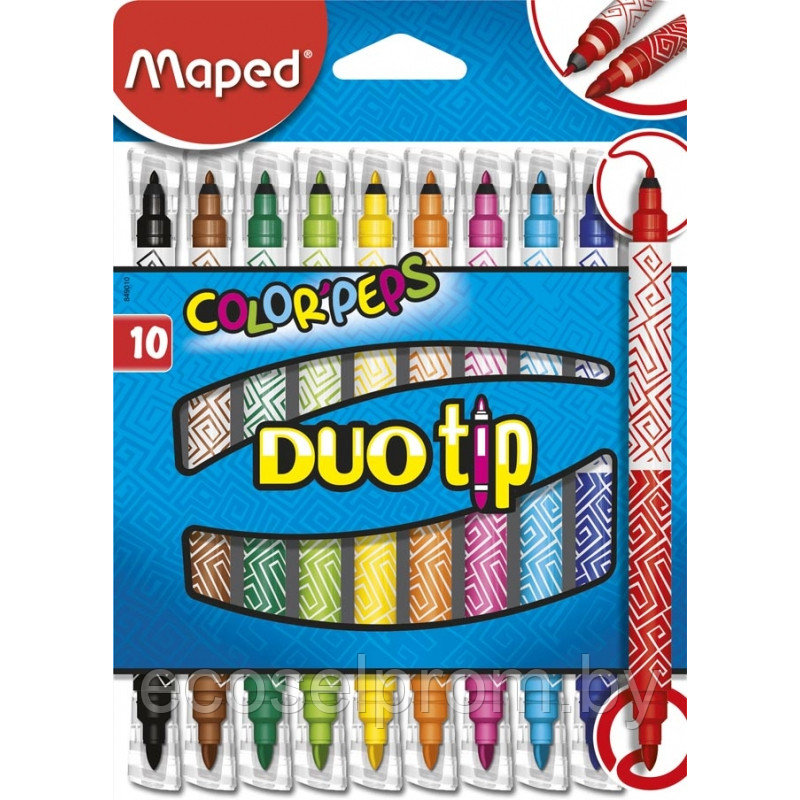 Фломастеры двухсторонние Maped "Duo TIP Color Peps" 