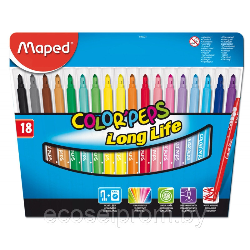 Набор фломастеров Maped "Color Peps" / 18