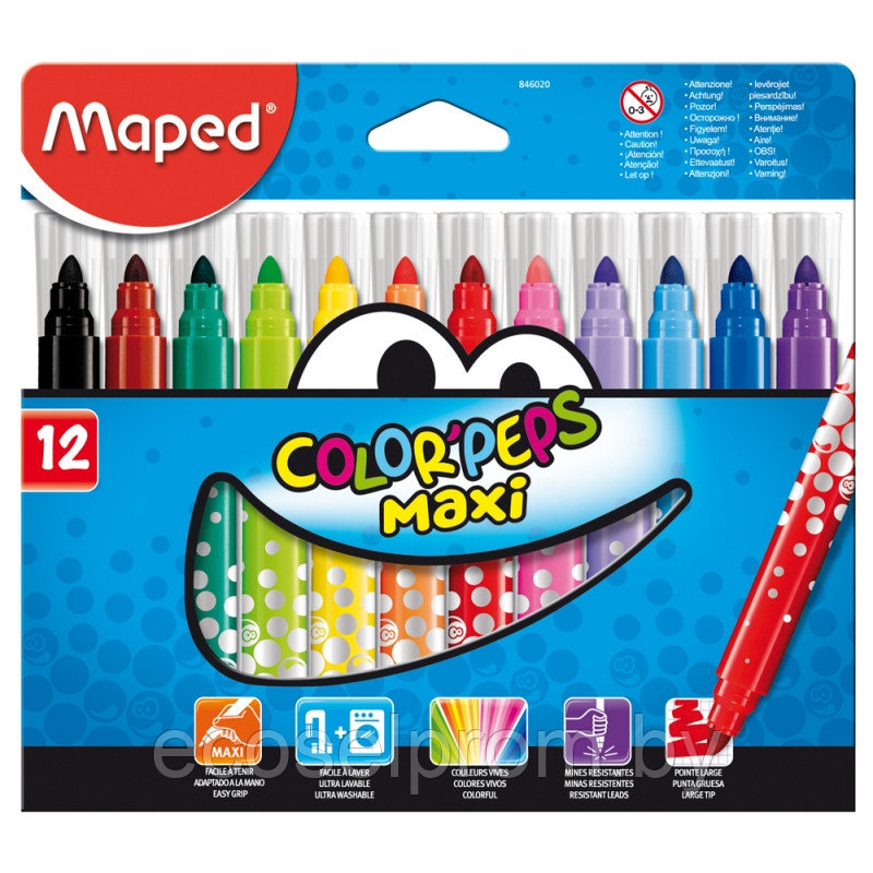 Фломастеры Maped "Color Peps MAXI", фото 1