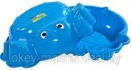 Детская песочница - бассейн с крышкой " Пчелка " KHW Германия , цвет синий