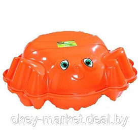 Детская песочница - бассейн с крышкой " Пчелка " KHW Германия , цвет оранжевый