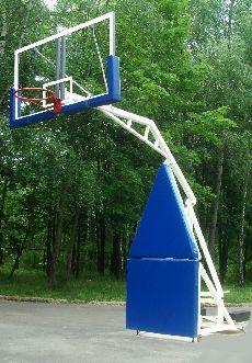 Стойка баскетбольная мобильная складная с гидравлическим механизмом вынос 1,6 м. - фото 1 - id-p44405674