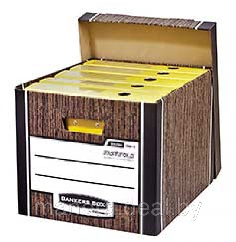 Короб архивный с крышкой Bankers Box Woodgrain 325х285х385мм - фото 1 - id-p62305041