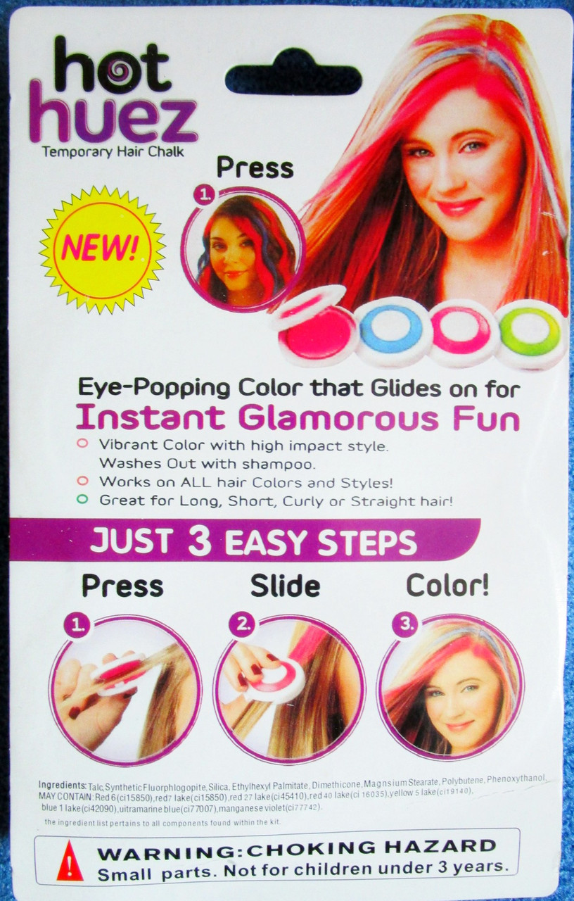 Мелки цветные для волос 4 цвета на листе Hot Hues - фото 2 - id-p62335862
