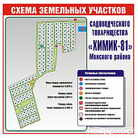 Планшет информационный "План - схема садоводческого  товарищества"