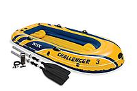 Надувная трёхместная лодка Challenger-3 Set Intex 68370NP