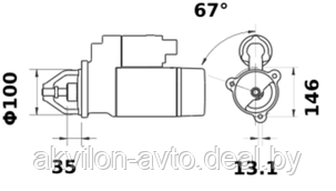 MS 360 (AZJ3353, 11131006, 72735988) Стартер Д-245, Д-260 Z1660 24V 4KW Z10, фото 2