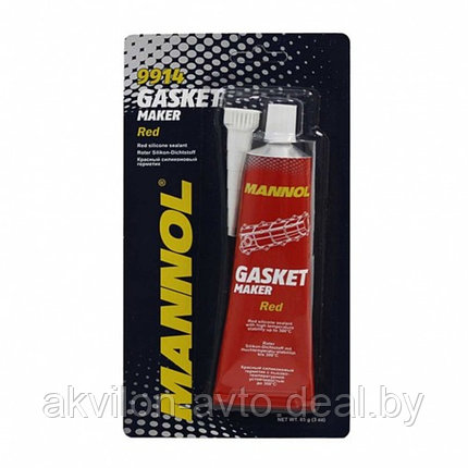 9914 Mannol Silikone-Gasket Maker Red 85 г. Силиконовый герметик красный 180 градусов, фото 2