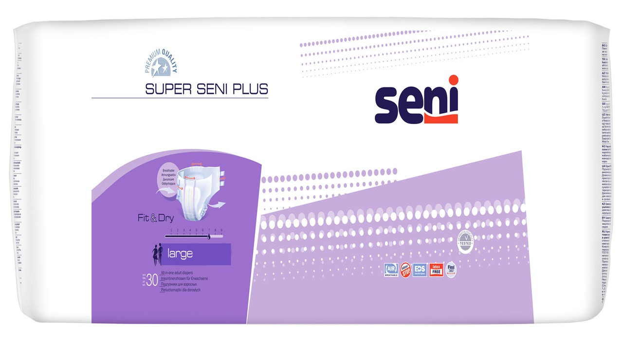 Подгузники для взрослых Super Seni Plus, размер 3 (Large), 30 шт.