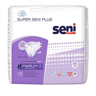 Подгузники для взрослых Super Seni Plus, размер 2 (Medium), 10 шт.
