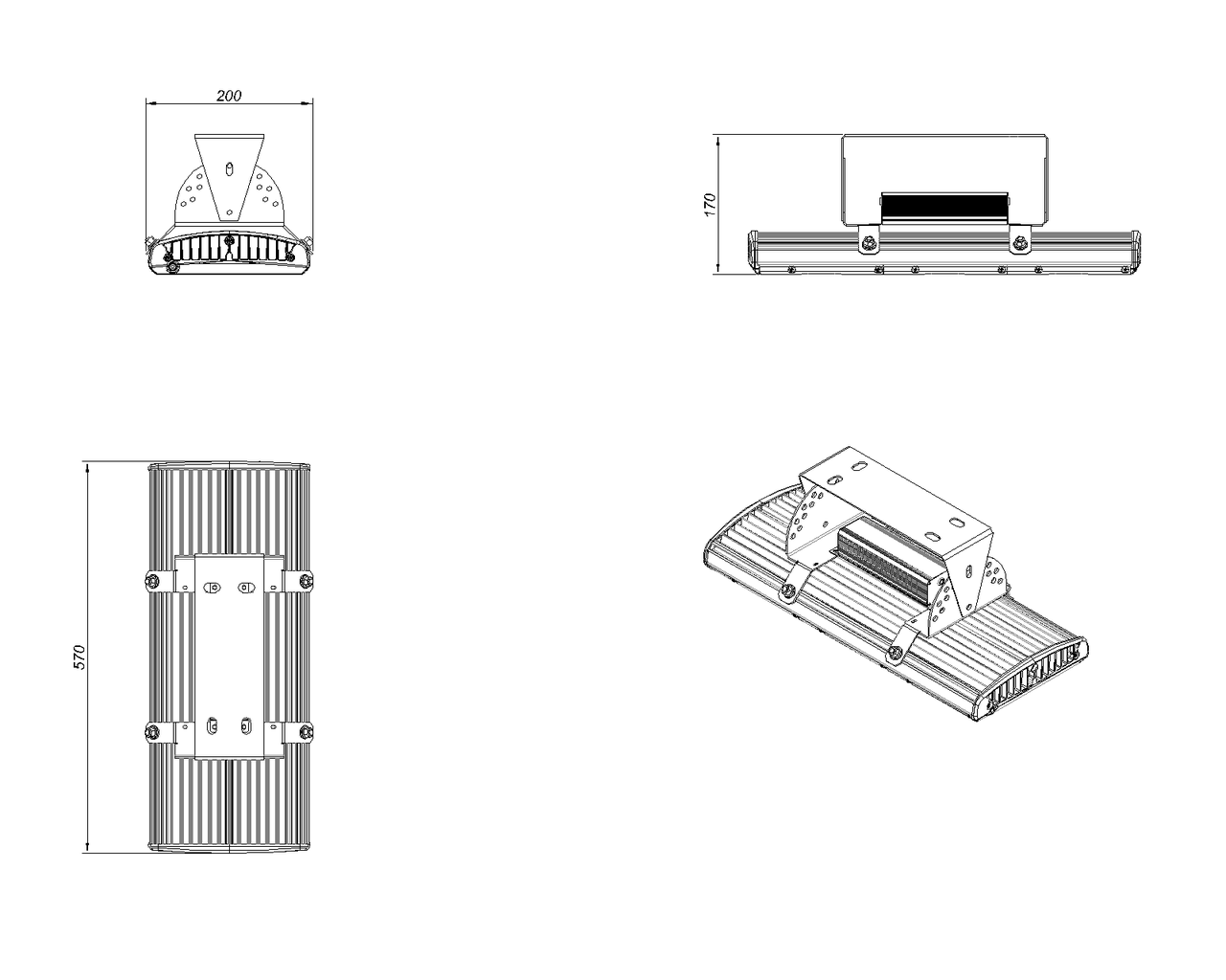 Промышленный светодиодный светильник LSТ-120-XXX-IP67,120 Вт, 13800 Лм, IP67 - фото 4 - id-p62485987