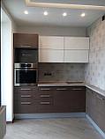 Кухня с фасадами из ДСП Вудлайн Мокко, фото 5