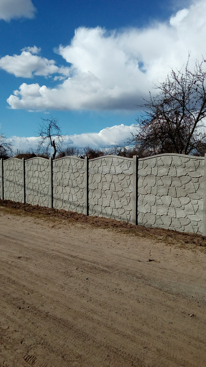Забор железобетонный "Булыжник" , "Скола" - фото 1 - id-p62462349